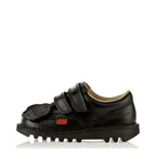 Boy's Kickers Kick Lo Velcro Strap Junior Shoes - Black