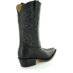 Women's Grinders Dallas Classic Leather Mid-Calf Cowboy Western Boots - Black