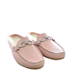 Women's John White Moccamocca Slip-On Leather Mules G 87 - Pink