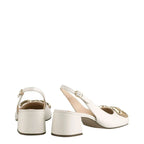 Women's HÖGL Mary 7-104420 Horse bit Slingback Pump Shoes - Cream