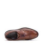 Men's Mephisto Tyron Brogue Leather Lace-Up Shoes - Chestnut