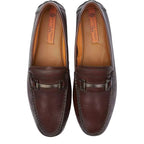 Men's Silver Street London Austin Leather Loafer Shoes - Brown