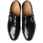 Men's Loake Paisley Classic Monk Polished Leather Shoes - Black