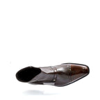 Men's VITELO Soft Leather and Patent Toe Cap Boots M 35 - Brown