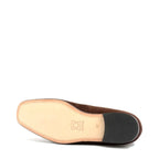Men's VITELO Leather Suede Slip On Slipper Shoes M 50 - Brown
