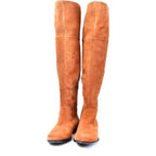 Women's EYE Over The Knee Leather Suede Thigh Boots J 26 - Tan