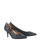 Women's HÖGL 4-116720-0199 Pump Court Shoes with Crystal Elements HO 12 - Black Multi 0199