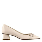 Women's HÖGL 3-104020 Amber Classic Pump Leather Court Shoes HO 79 - Ecru 1100