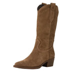 Women's Tamaris 1-25701-41 Western Leather Mid Calf Boots - Brown
