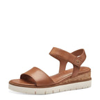 Women's Tamaris 1-28203-42 Wedge Heeled Leather Sandals K 13 - Nut