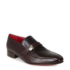 Men's VITELO Smart Leather Print Slip-On Shoes TS 42 A - Brown