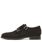 Men's Berwick 1707 Double Monk strap 3637 Goodyear Welted Leather Shoes M 29 - Brown Suede