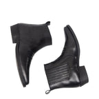 Men's Woodland M841A Nebraska Leather Western Ankle Boots - Black
