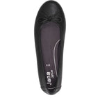 Women's Jana 8-22163-41 Vegan Ballet Flat Pump Shoes JA 1 - Black