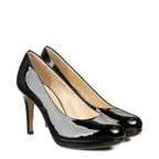 Women's Högl Studio 80 Closed Pump Leather Court Shoes HO 33 - Black Patent 0100