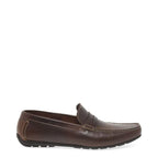 Men's LOAKE Goodwood Leather Moccasin Shoes - Brown