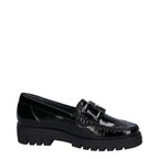 Women's Waldläufer 723508 143 001 H-Serena Patent Leather Loafer Shoes - Black