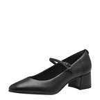 Women's Tamaris 1-22311-43 Mary Jane Leather Pump Shoes K 18 - Black