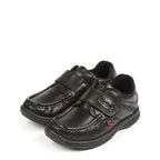 Boy's Kickers Reasan Strap Infant School Shoes - Black