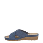 Women's Jo & Joe Sardinia Lightweight Wedge Mule Sandals - Navy