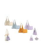 Women's Long & Son Mesh Summer Beach & Shopping Tote Handbag J69010 - Navy