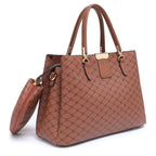 Women's Bessie London Logo Print 2 Piece Tote Bags BH5000 - Brown