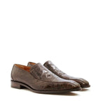 Men's Eye Exotic Genuine Crocodile Skin Leather Shoes TS 8 - Dark Brown