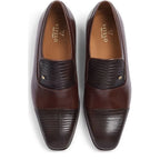 Men's Vitelo Slip On Toe Cap Leather Shoes 99716 M 68 - Brown