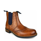 Men's Catesby CX26 Brogue Leather Chelsea Boots - Tan