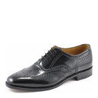 Men's Loake 202B Full Brogue Polished Leather Shoes - Black