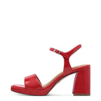 Women's Tamaris 1-28342-44 Flared Heeled Sandals K 21 - Red Patent
