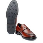Men's John White Banff Leather Penny Loafer Shoes - Reef Tan
