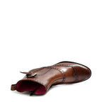 Women's VITELO Brogue Calf Leather Ankle Boots K 5 - Brown