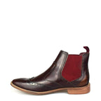 Men's Catesby Bob Brogue Leather Chelsea Boots 1834 - Oxblood