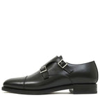 Men's Berwick 1707 Double Monk strap 3637 Goodyear Welted Leather Shoes M 29 - Black