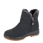 Women's Boulevard L587 Lightweight & Thermal Lined Zip Ankle Boots - Black