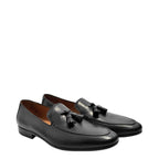 Men's Eye Smart Tassel Leather Loafers PC 14 - Black
