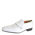 Men's VITELO Smart Leather Print Slip-On Shoes TS 42 A - White