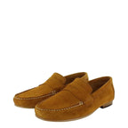 Men's John White Headley Leather Suede Moccasin Shoes - Whisky