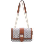 Women's BESSIE BH5081 Logo Print Shoulder & Cross Body Bags - Grey