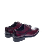 Men's John White Pembroke Derby Leather Shoes - Bordo