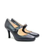 Women's EYE Mary Jane High Heel Leather Shoes H 3 - Navy