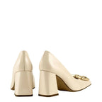 Women's HÖGL 5-107414 Madeleine Patent Leather Pump Shoes HO 87 - Cream Patent