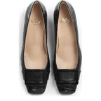 Women's Eye Croc Print Leather Court Shoes G 133 - Black