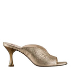 Women's HÖGL 3-117801 Ariane Metallic Leather Mules - Platin