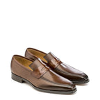 Men's Eye Slip-On Saddle Loafer Leather Shoes 5479 PC 13 - Tan