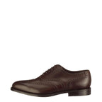 Men's Loake Buckingham Premium Brogue Leather Shoes - Dark Brown