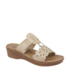 Women's Jo & Joe Gibraltar Lightweight Wedge Mule Sandals - Gold