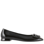 Women's HÖGL Anne 4-101044 Ballet Flat Pump Shoes HO 85 - Black