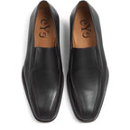 Men's Eye Plain Tramline Leather Loafer Shoes 4973 M 49 - Dark Brown